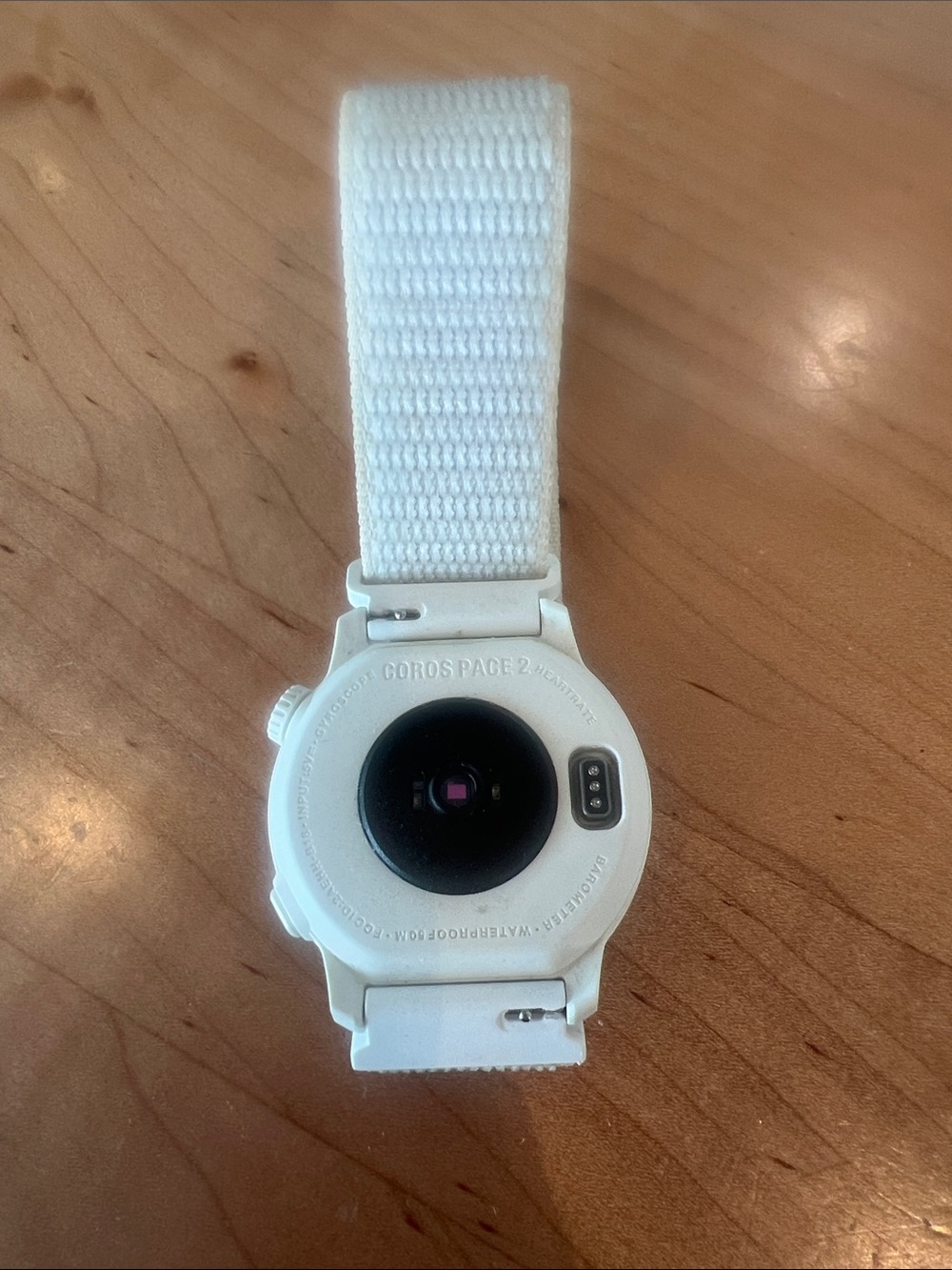 Coros Pace 2 White Sport GPS Watch with White Nylon Band - Picture 2 of 4